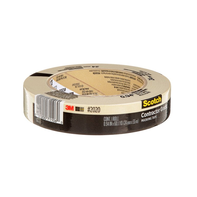 3M scotch 1" CONTRACTOR GRADE Masking Tape (24mm)