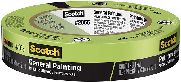 ScotchBlue™ Painters Tape - 60 yd Long, 1-13/32 in Wide, 5.4 mil Thick